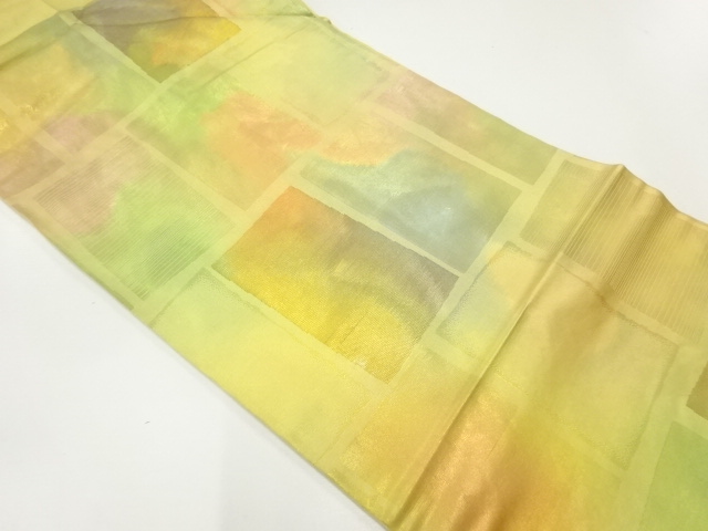 石畳模様織出し名古屋帯